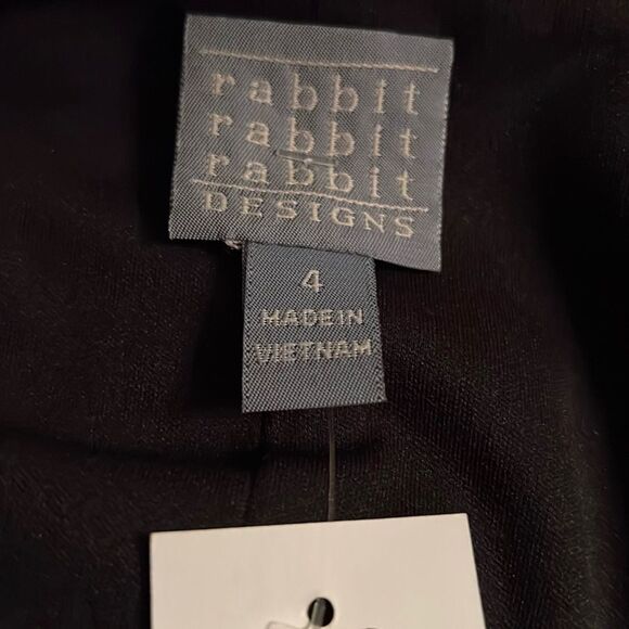 Black Lace Dress Size 4, Black & Silver VNeck half-sleeve NWT - Picture 5 of 14